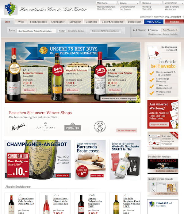 Hawesko - Wein & Sekt Online Shop