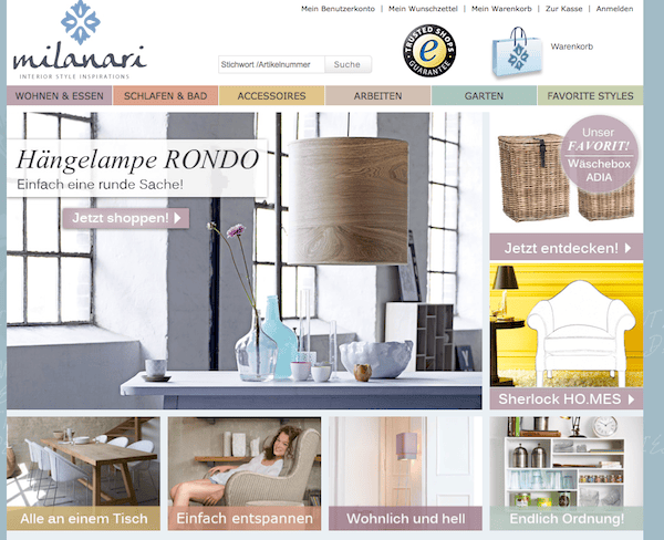 Milanari - Möbel und Wohnaccessoires Online Shop