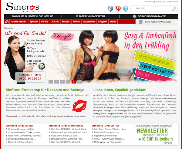 Sineros - Erotikprodukte und Accessoires Online Shop