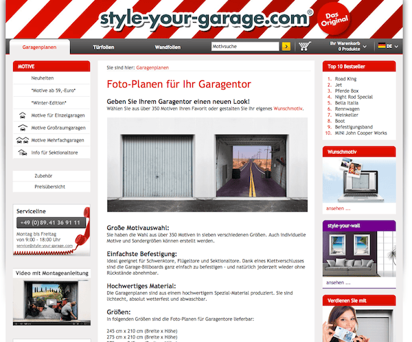 Style-your-garage - Foto-Planen Online Shop