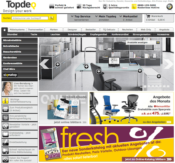 Topdeq - Büromöbel und Büroeinrichtung Online Shop